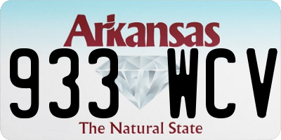 AR license plate 933WCV