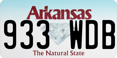AR license plate 933WDB