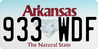 AR license plate 933WDF
