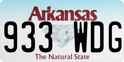 AR license plate 933WDG
