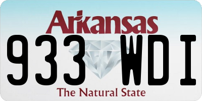 AR license plate 933WDI