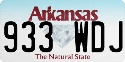 AR license plate 933WDJ