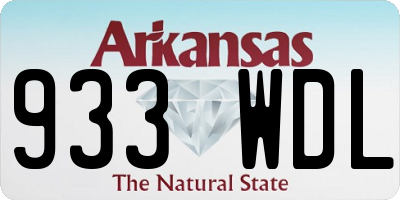 AR license plate 933WDL