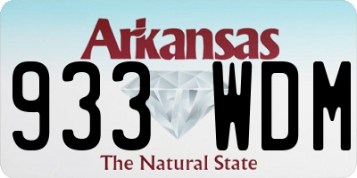 AR license plate 933WDM