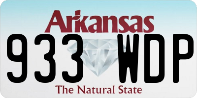 AR license plate 933WDP