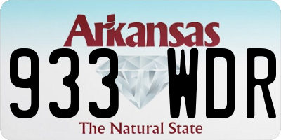 AR license plate 933WDR