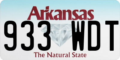 AR license plate 933WDT
