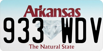 AR license plate 933WDV