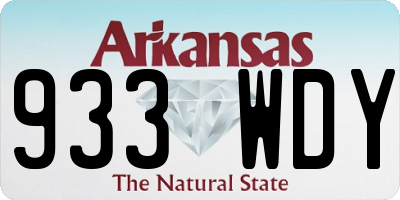 AR license plate 933WDY