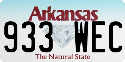 AR license plate 933WEC