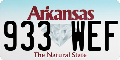 AR license plate 933WEF