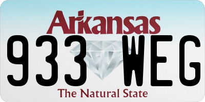 AR license plate 933WEG
