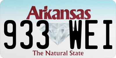 AR license plate 933WEI