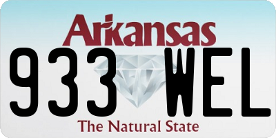 AR license plate 933WEL