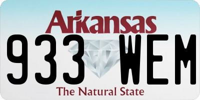 AR license plate 933WEM