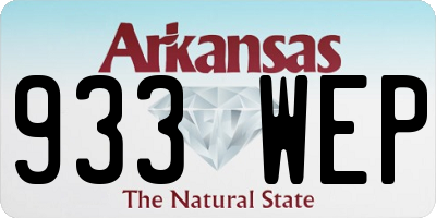 AR license plate 933WEP