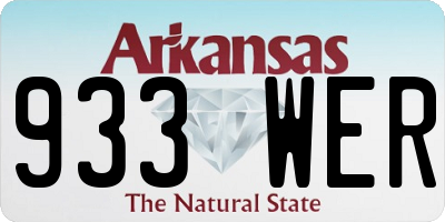 AR license plate 933WER