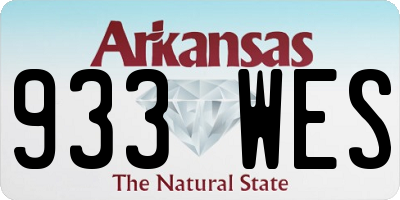 AR license plate 933WES
