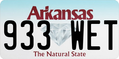 AR license plate 933WET