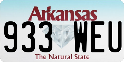 AR license plate 933WEU