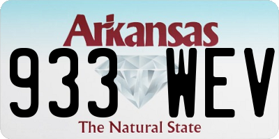AR license plate 933WEV