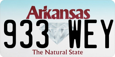 AR license plate 933WEY