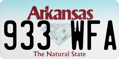AR license plate 933WFA