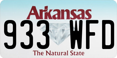 AR license plate 933WFD