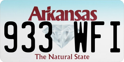 AR license plate 933WFI