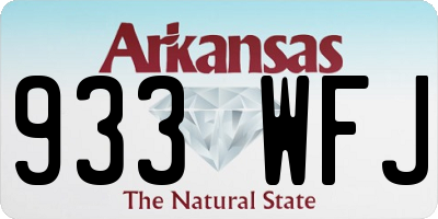 AR license plate 933WFJ
