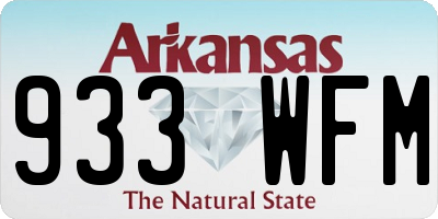 AR license plate 933WFM