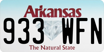 AR license plate 933WFN