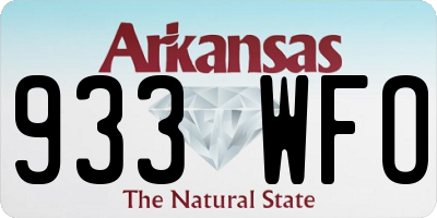 AR license plate 933WFO