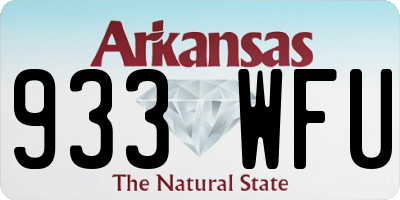 AR license plate 933WFU