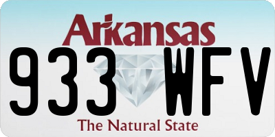 AR license plate 933WFV