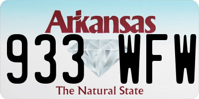 AR license plate 933WFW
