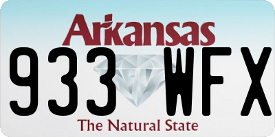 AR license plate 933WFX