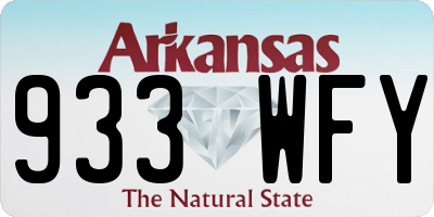 AR license plate 933WFY