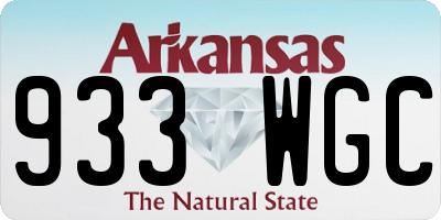 AR license plate 933WGC