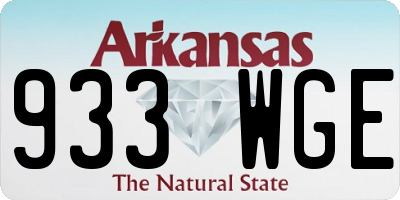 AR license plate 933WGE