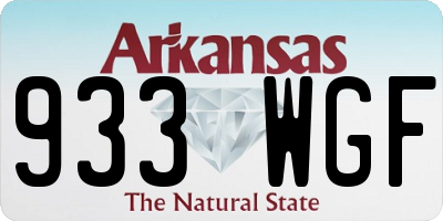 AR license plate 933WGF