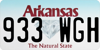 AR license plate 933WGH