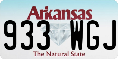 AR license plate 933WGJ