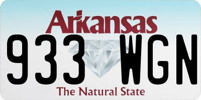 AR license plate 933WGN