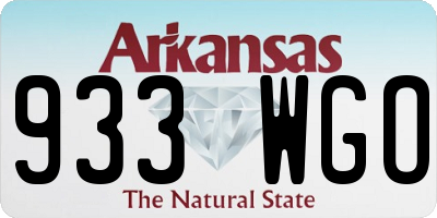 AR license plate 933WGO