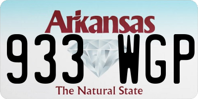 AR license plate 933WGP