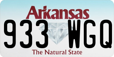 AR license plate 933WGQ
