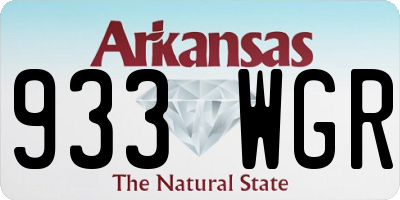 AR license plate 933WGR