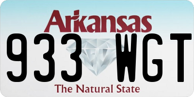 AR license plate 933WGT