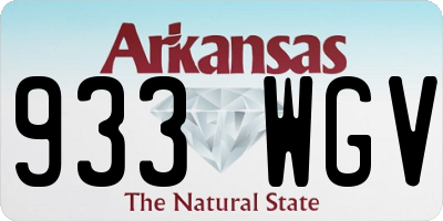 AR license plate 933WGV